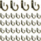 58 Pieces Wall Mounted Hook, Steel Small Coat Hooks, Bronze Single Hanger for Jewelry, Key, Hat, Kitchen Towel