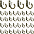 58 Pieces Wall Mounted Hook, Steel Small Coat Hooks, Bronze Single Hanger for Jewelry, Key, Hat, Kitchen Towel