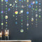 Cheerland Iridescent Star Garland Decorations, Holographic Hanging Stars Moon Party Decoration for Galaxy Birthday,
