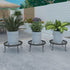TYz Set 3 Metal Potted Plant Stand of (Black)