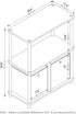 Furinno Go Green 3-Tier Multipurpose Storage Shelf with Bins, Dark Cherry/Black