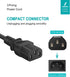 3 Prong Power Cord for Instant Pot Electric Pressure Cooker, Power Quick Pot, Rice Cooker, Smart Power Cooker, Soy Milk Maker and More Kitchen Appliance Replacement Power Cable - 6 Feet
