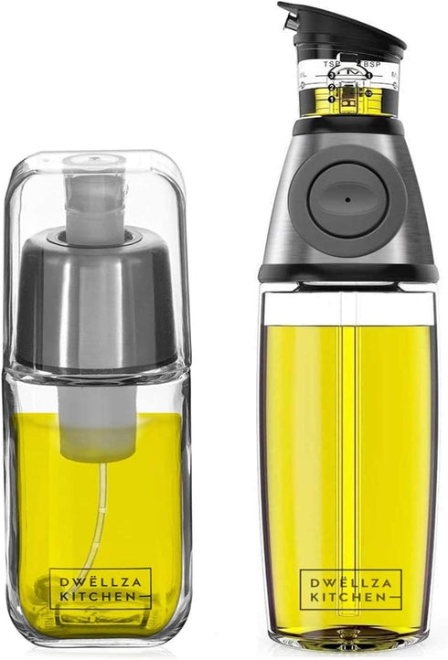 DWLLZA KITCHEN Olive Oil Dispenser Bottle For Kitchen & Sprayer For Cooking