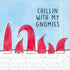 Boston International IHR 3-Ply Paper Napkins, 5 x 5-Inches, Chillin With My Gnomies - 20 Count