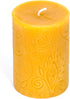 BeeTheLight Beeswax Pillar Candle - 100% Pure Bees Wax, Choose Size and Color, 24 Hour Burn Time, Unscented