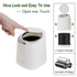 Mini Desktop Trash Can with Lid, 90 Trash Bags, Press-Type Countertop Wastebasket for Bathroom, Bedroom