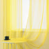 DUALIFE 72 Inches Yellow Curtains for Bedroom, Set of 2 Panels, Grommet Semi Voile Light Filtering Sheer Curtains 52x72