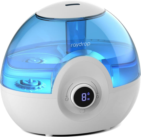 raydrop 2.2L Humidifiers for Bedroom, Cool Mist Humidifiers with Timer, Digital Knob,