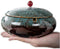 5.7" Ceramic Ashtray with Lids, Windproof Cigarette Ash Holder for Indoor or Outdoor Use