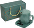 Electric Coffee Warmer with Ceramic Mug, 131? Temperature Control, Smart Coffee Cup Warmer for Desk Home Office