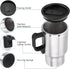 Electric Tea Kettle, 12V 450ml Stainless Steel Car Kettle, Auto Shut Off Travel Water Heater for Tea Coffee