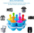Webake Baby Food Freezer Trays with Lid, Silicone Ice Cube Molds with 7 Ice Pop Sticks, Set of 2
