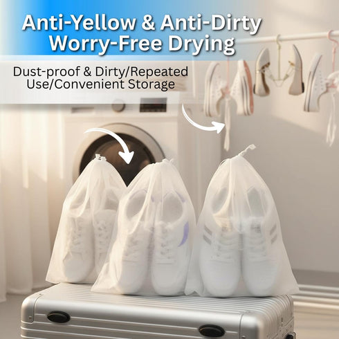 GEWON Set (7-in-1) 4 Shoe Washing Machine Bag Durable Mesh Sneaker Laundry Bags for Washing & Air-Drying Shoes