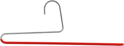 Mawa by Reston Lloyd Non-Slip Space-Saving Clothes Hanger, Reverse Hook Trouser Series with Single Rod for Pants, Red,
