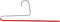 Mawa by Reston Lloyd Non-Slip Space-Saving Clothes Hanger, Reverse Hook Trouser Series with Single Rod for Pants, Red,