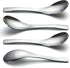 4 Pieces Stainless Steel Asian Soup Spoons, 6.3 Inch Heavy-Weight Short Handle Ramen Spoons