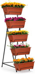 YBING Vertical Garden Bed 5 Tier Vertical Raised Garden Planter Standing Herb