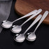 7-Inch Soup Spoons, Baikai Bouillon Spoon,18/10 Stainless Steel Finished Table Dinner Spoons Set of 4 (Silver)