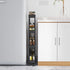 Sooyee 4 Tier Slim Storage Cart, Rolling Narrow Shelf Organizer for Kitchen, Bathroom, Laundry Room - Black