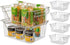 Stackable Wire Metal Baskets, Sturdy Cabinet Organizer for Home, Bathroom, Kitchen, Chrome, 3 Packs