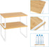 Counter NEX Kitchen Cabinet and Shelf Organizer, Stackable & Expandable, White and Natural