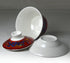 Gaiwan Teacup 7oz Chinese Dragon Sancai Cover Bowl Lip Saucer Set for Gongfu Tea, Red
