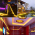 YM E-Bright 12V Led Neon Strip Lights - 16.4Ft Waterproof Flexible Silicone Rope for Indoor Outdoor Holiday Decoration