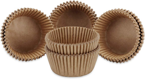 Gifbera Natural Mini Cupcake Liners, Odorless Greaseproof Paper Muffin Baking Cups, 300-Count, Natural Color