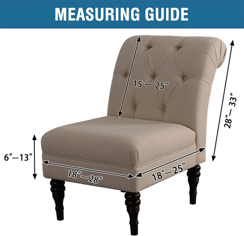 Armless Armless H.VERSAILTEX Accent Chair Covers Thick Velvet Chair Slipcovers High Stretch Chair Covers for Living