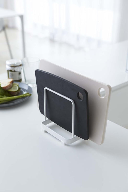 Yamazaki Home Plate Cutting Board Stand, Kitchen Storage Rack Holder Organizer