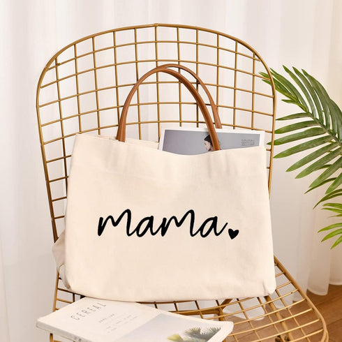 kifasyo Momlife Mom Mama Bag Mother Gifts Tote for Hospital, Shopping, Beach, Travel