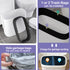 14 3.7 Set Bathroom Trash Can with Lid, Liter/ Gallon Bathroom Trash Can and Toilet Brush for Restroom, Bedroom, Living