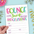 Girl Bounce House or Jumping Party Invitations, 20 Count with Envelopes for Jump Party Invites
