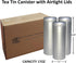 Tin Canister with Airtight Lids for Loose Tea, 16.9 ounces, Round Container for Coffee, Sugar Storage, 3pcs