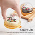 Zezzxu 50 Pack Mini Cake Containers, Clear Plastic Cupcake Boxes with Dome Lids for Individual Cookies, Mooncake, Gold