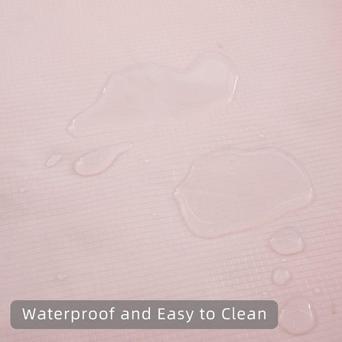 RAY STAR Heavy Duty Pink Waffle Textured Shower Curtain Liner with Hooks, 70 x 72 inches, Waterproof PEVA with 3 Magnets