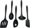 Chef Craft Premium Black Silicone Kitchen Tool and Utensil Set, 5 Pieces