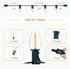 C7 12FT 12 C7 Bulbs, LED Christmas & Halloween Lights - Outdoor Clear String Lights with Vintage Warm White Hanging