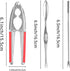 2 Nut Crackers Walnut Cracker Heavy Duty Shell Cracker Seafood Cracker Walnut Opener Tool with with Red Non-slip