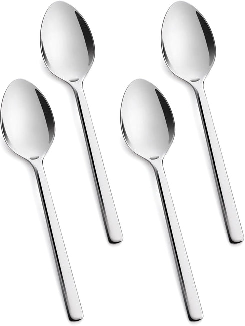 KINGSTONE Large Hostess Serving Utensils, 4 Piece Serving Spoon Set, 18/10 Stainless Steel Heavy Duty for Buffet Party