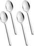 KINGSTONE Large Hostess Serving Utensils, 4 Piece Serving Spoon Set, 18/10 Stainless Steel Heavy Duty for Buffet Party