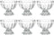 Set of 6 Iced Cream Dessert Bowls, 6oz Vintage Glassware with Heavy Base, Perfect for Sundae, Fruit, Snack, Condiment