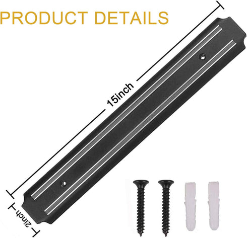 Magnetic Knife Strips(15 Inch X Set Of 2) Magnetic Knife Storage Strip, Knife Holder, Knife Rack, Knife Strip, Kitchen Utensil Holder, Tool Holder, Multipurpose Magnetic Knife Rack by PENXUA