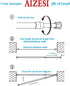 AIZESI Short Tension Curtain Rods (Black, 27" to 37", 2 Pcs)