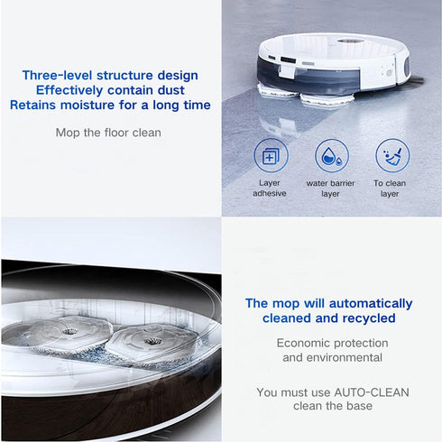 Replacement Parts for Robot Cleaner Yeedi Mop Station Accessories X4 Mop X4 Side Brush X2 Filter (4)