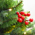 30 Stems,7.9 Inch Artificial Red Berry Christmas Holly Berry Branches Red Berry Picks for Holiday Home Decor and Crafts