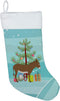 Caroline's Treasures BB9216CS Teal Cotentin Donkey Christmas Stocking, Fireplace Hanging, Holiday Party Decor