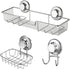 SANNO Suction Cups Replacement for Shower Caddy Soap Dish Double Hooks (Set of 4)