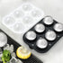 ROTTAY Ice Cube Trays (Set of 2) - Sphere Ice Ball Maker & Large Square Ice Cube Maker for Drinks, Black