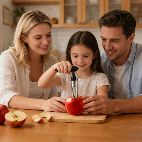 COKUMA Apple Corer, Comfortable Handle and Sharp Serrated Blade Apple Core Remover, Sturdy and Easy to Use for Apple